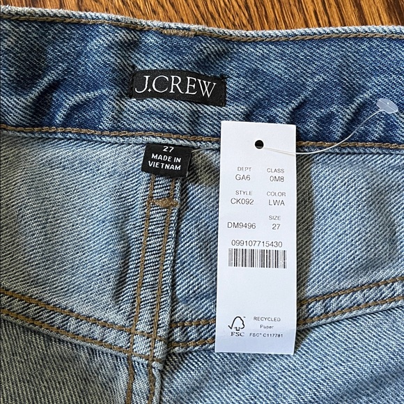 J. Crew Relaxed Knee-length denim short with tie - Picture 3 of 4